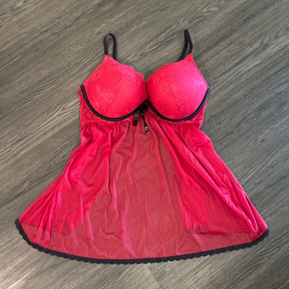 LaSenza Push Up Red Babydoll XL - Picture 2 of 4